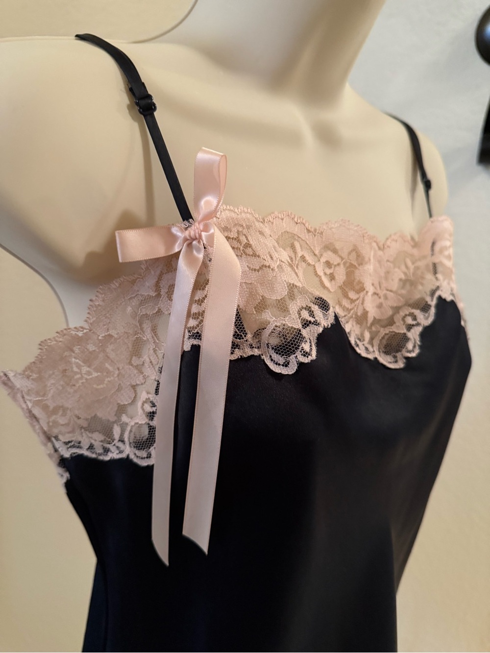 Victoria's Secret Black Chemise with Blush Lace - Picture 6 of 6